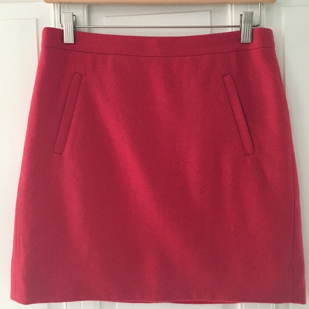 JCrew pink wool mini skirt Sz 4